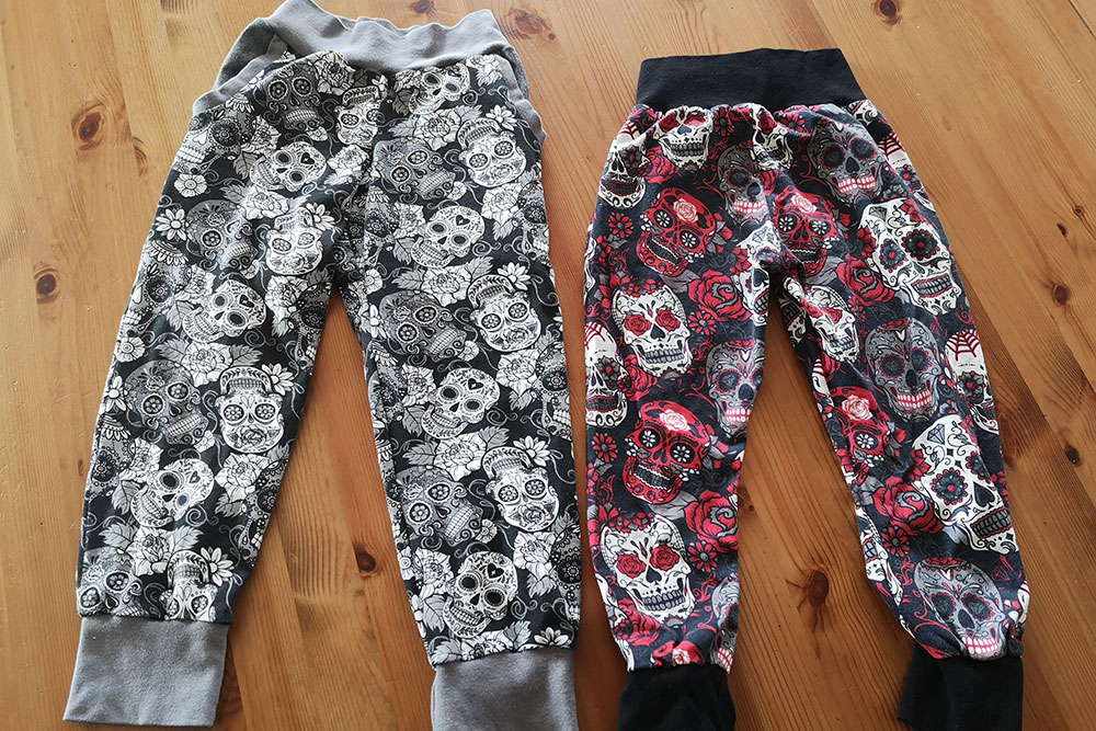 Jersey - Totenköpfe  Schwarz