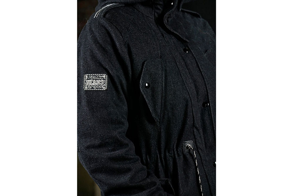 Jeansstoff gewaschen Schwarz