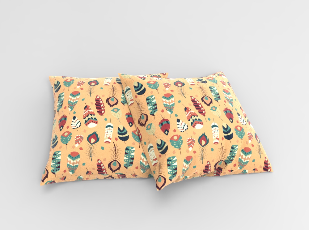 Fleece-Stoff - Indianer-Federn