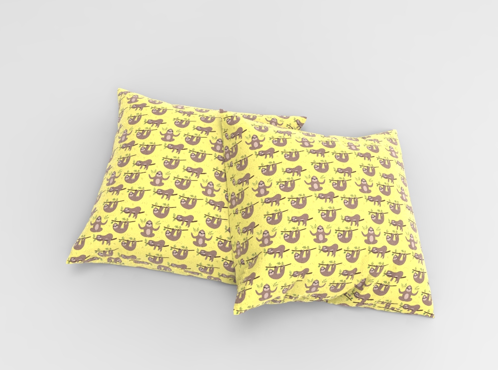 Fleece Stoff - Lazy-Faultier