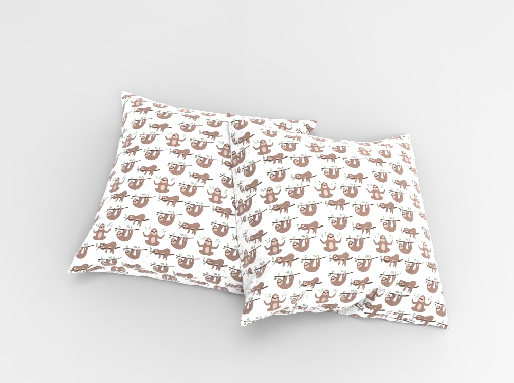 Fleece Stoff - Lazy-Faultier