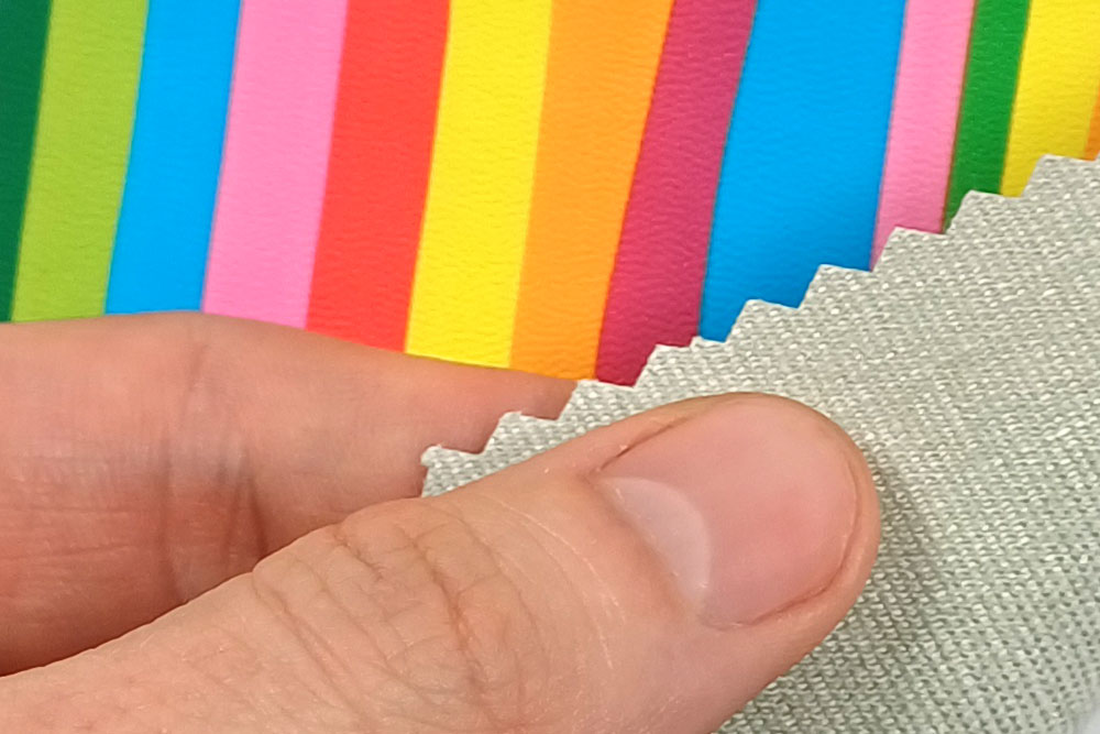 Kunstleder - Bunte Streifen