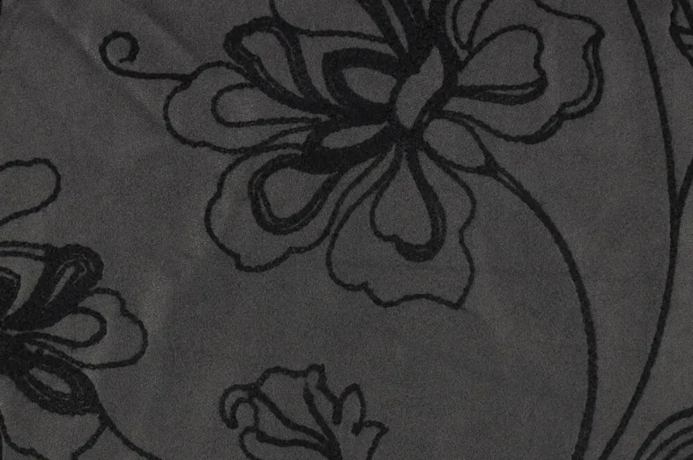 Kunstleder - Pfingstrosen-Stickerei