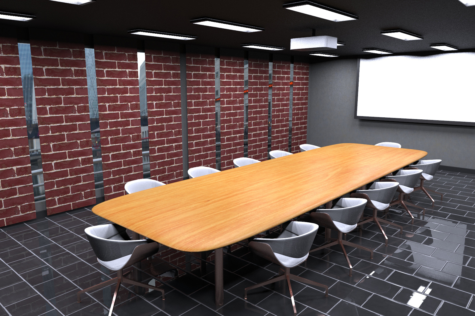 Trevira CS - Backsteinmauer