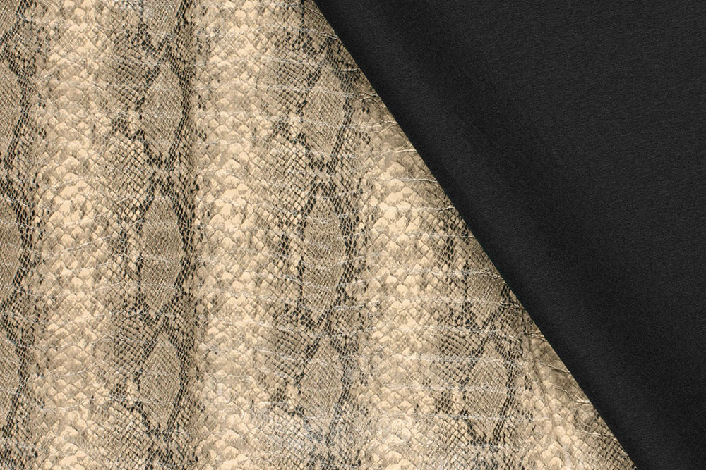 Krokodil-Kunstleder - Sand