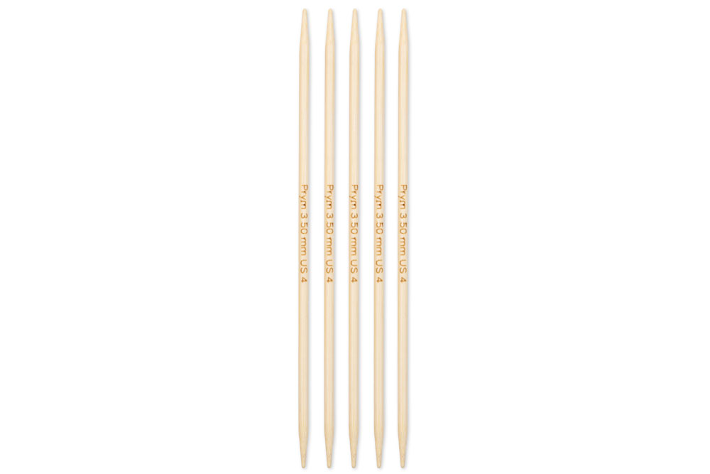 Strumpfstricknadeln Prym 15 cm - 3,5 mm Bambus