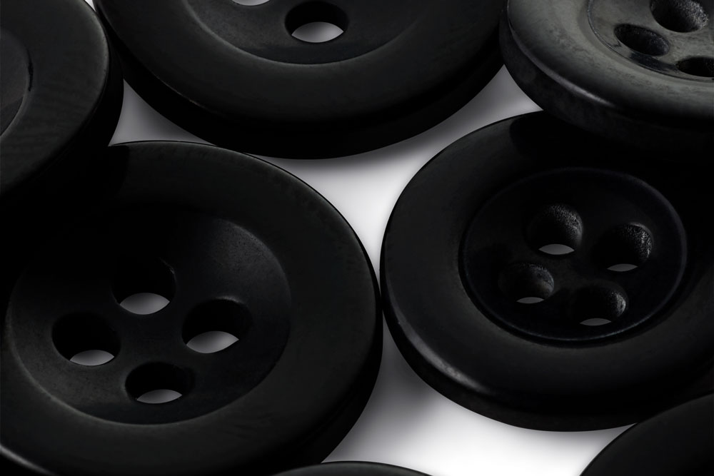 Hosenknöpfe - 15 mm und 17 mm - Schwarz