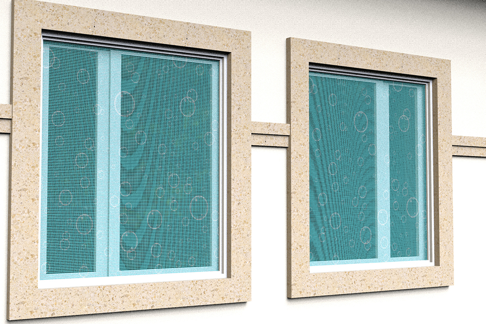 Moskitonetz-Stoff - Luftblasen