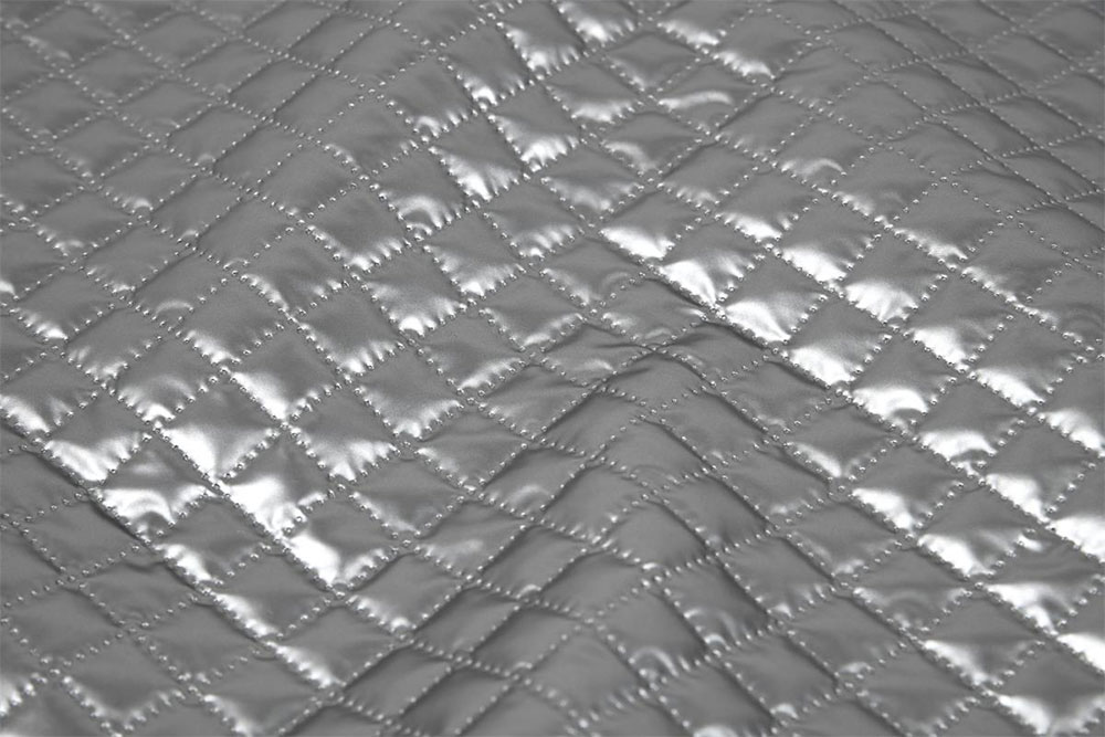 Steppstoff Metallic - Silber