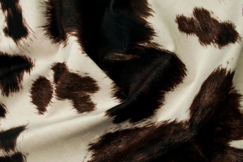 Möbelsamt - Kuhfell - Schwarzbraun