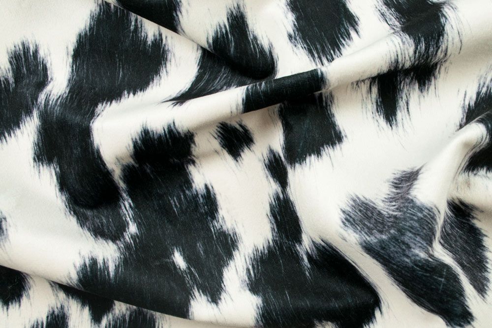 Möbelsamt - Kuhfell - Schwarz