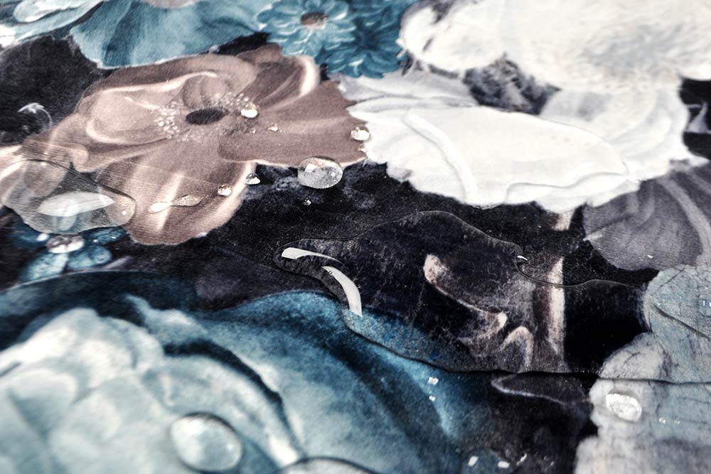 Möbelsamt wasserabweisend - Fleurs de Jade