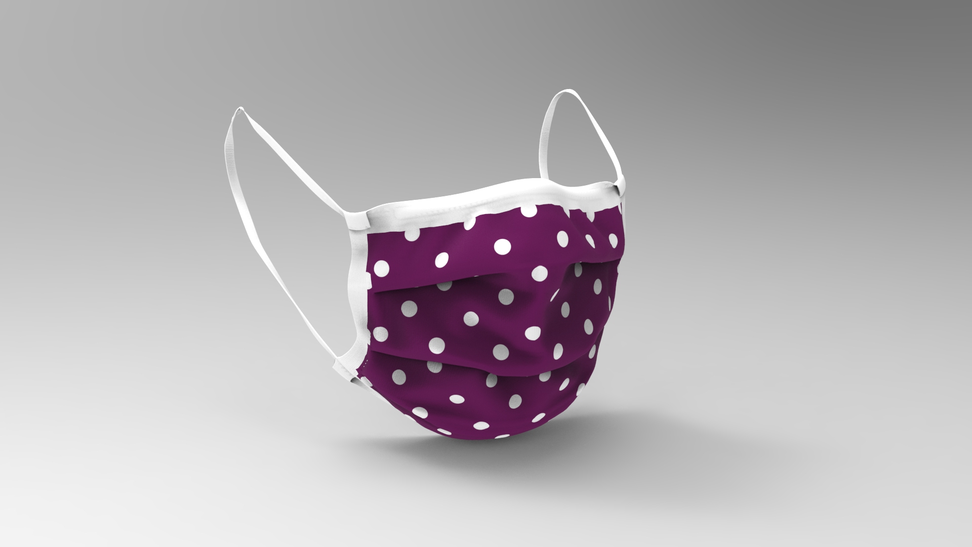 Patchwork-Stoff Léger - Big Dots - Lila/Weiß