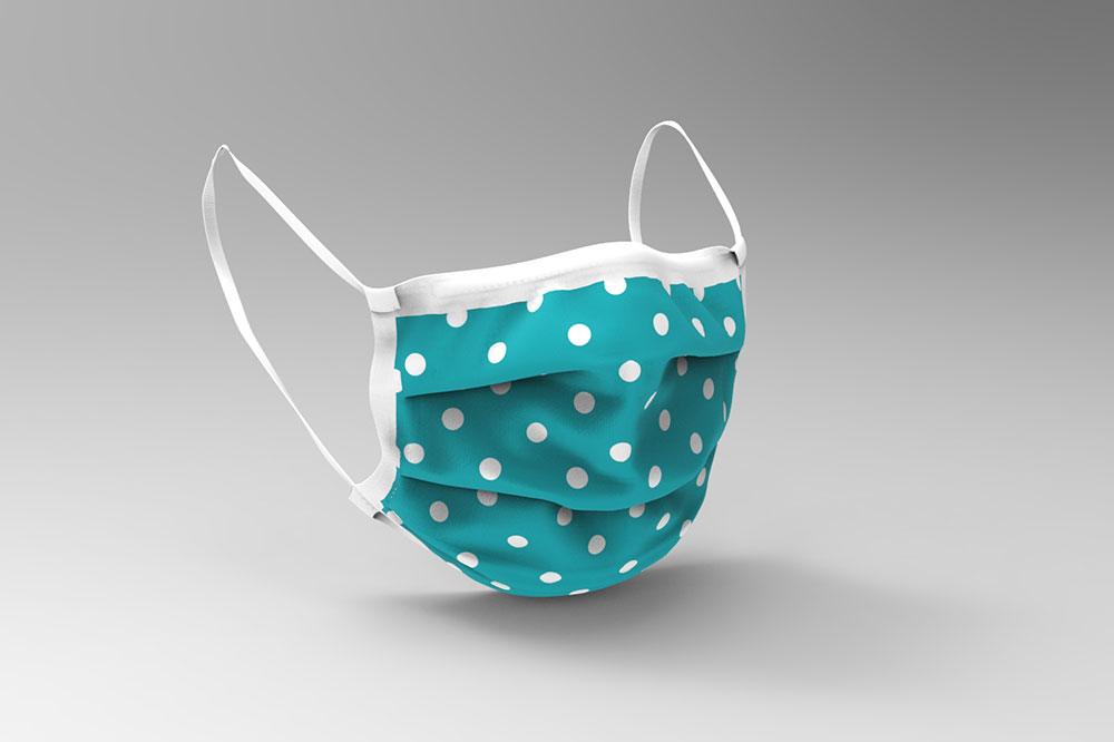 Patchwork-Stoff Léger - Big Dots - Petrol/Weiß