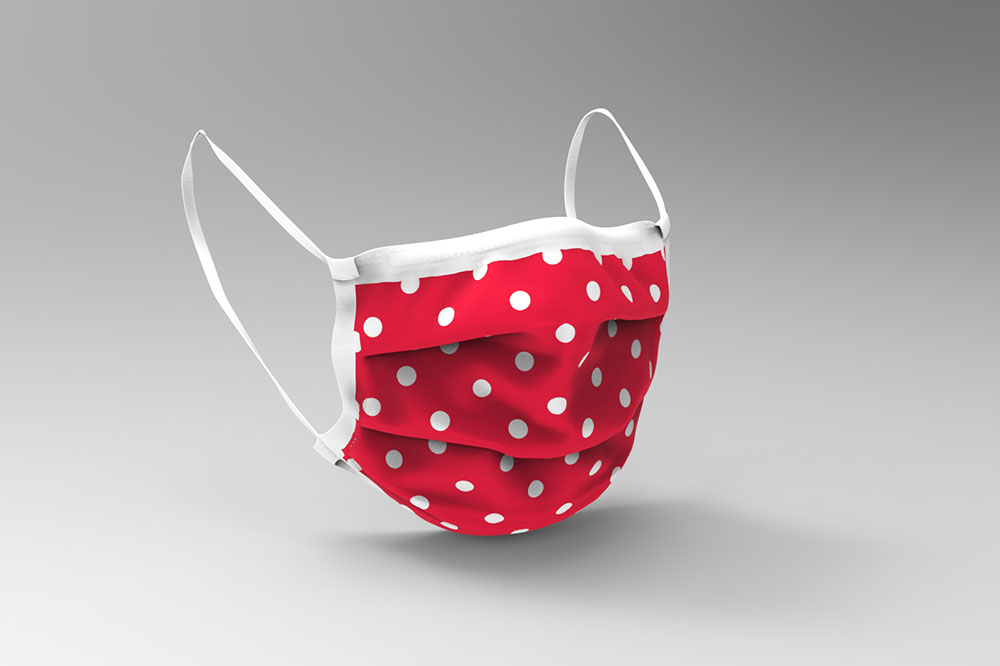 Patchwork-Stoff Léger - Big Dots - Rot/Weiß