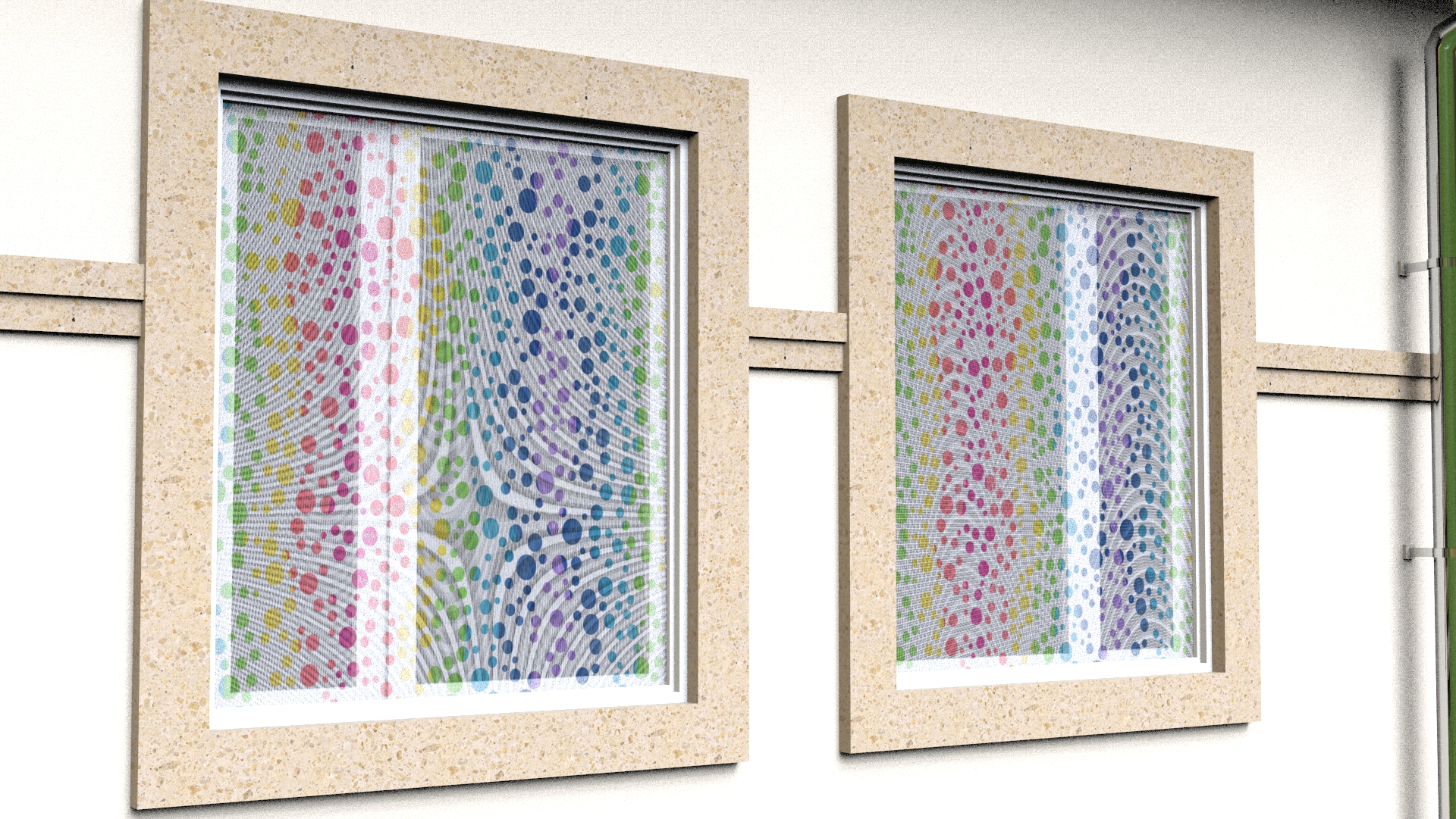 Moskitonetz-Stoff - Tupfenwelle