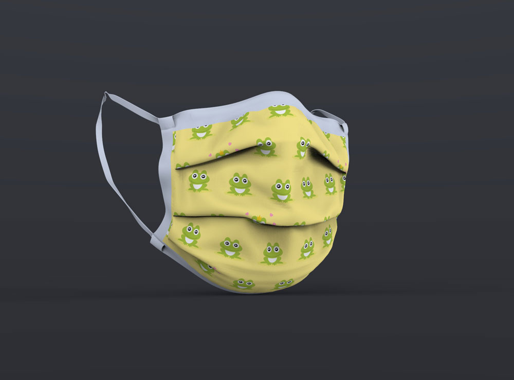 Baumwoll-Mundschutzstoff - Froschkönig