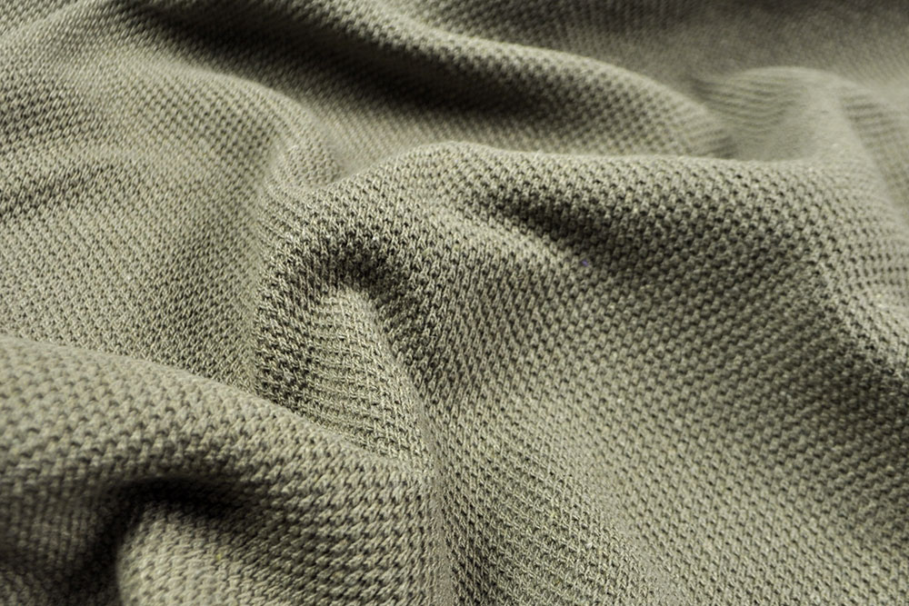 Strickstoff Doubleface - Army Grey/Lila