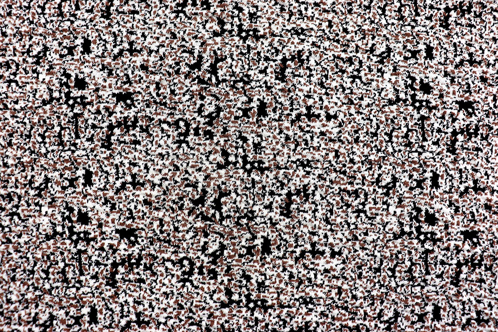 Strickstoff - Schwarz/Braun/Weiß