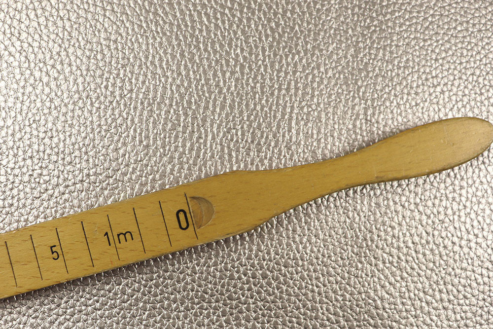 Kunstleder Metallic - Platin