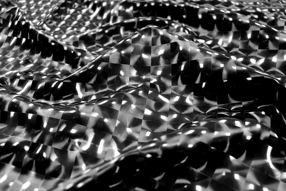 Stretch-Folienstoff - Black 3D