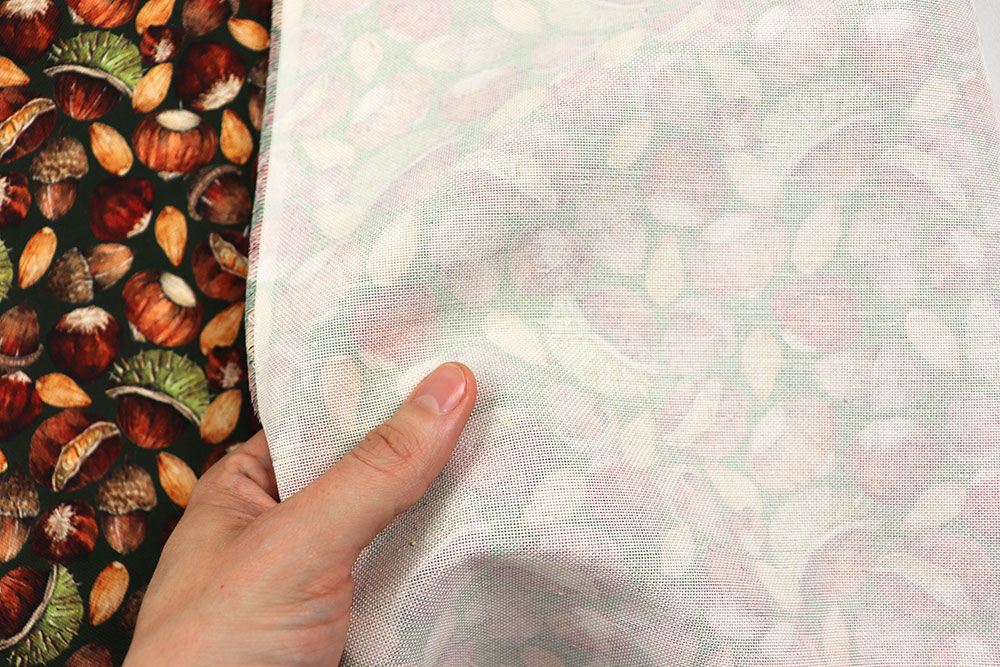 Dekostoff beschichtet - Kastanien