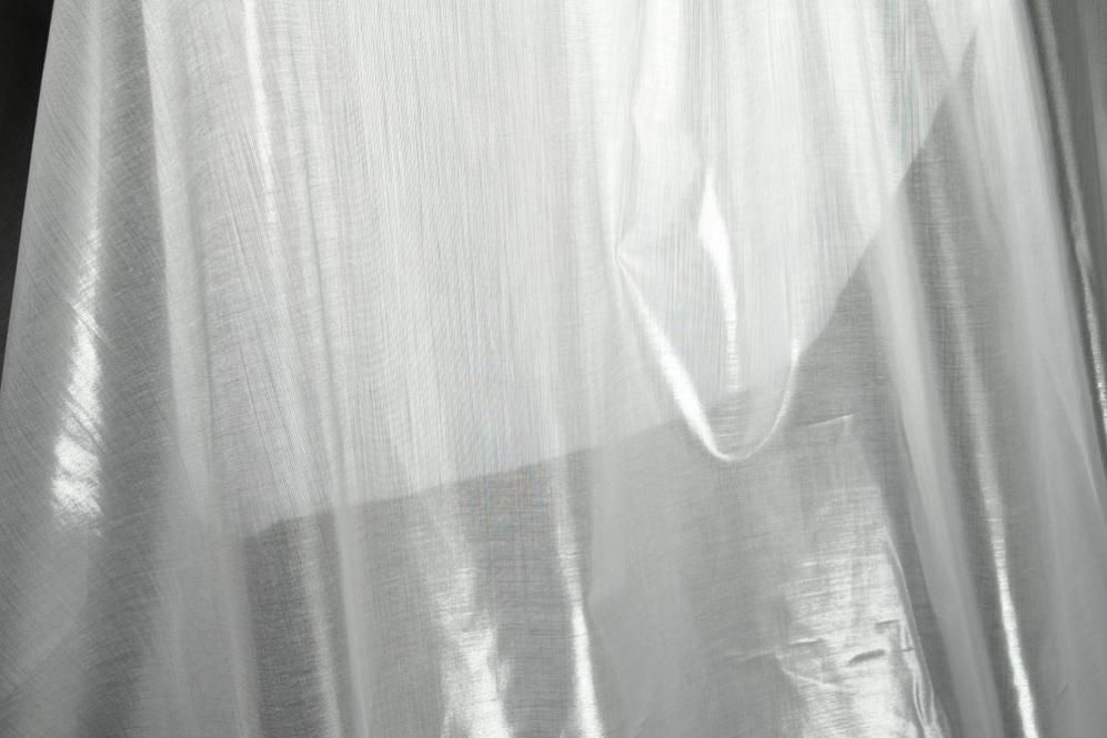 Thermo-Vorhangfutter halbtransparent - Silber - 1,0 Meter