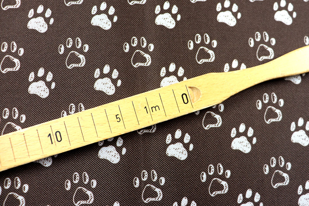 Polyesterstoff wasserabweisend - Tatze - Braun