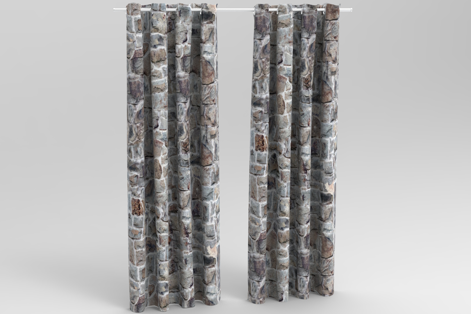 Blackout perm. schwer entflammbar - Steinmauer