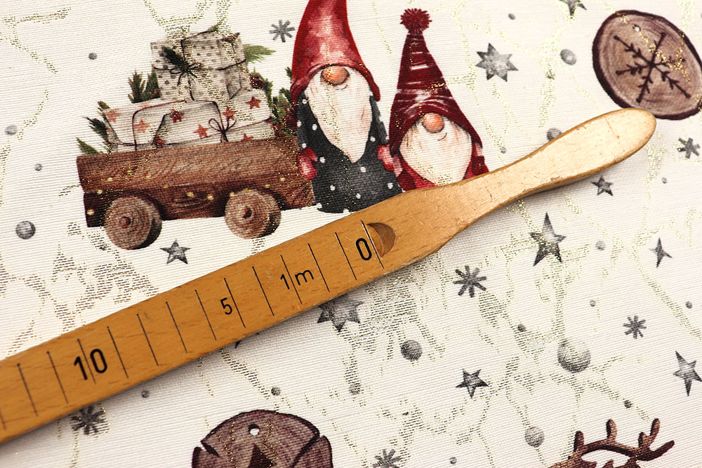 Jacquard Glitzer - Wichtel-Weihnacht