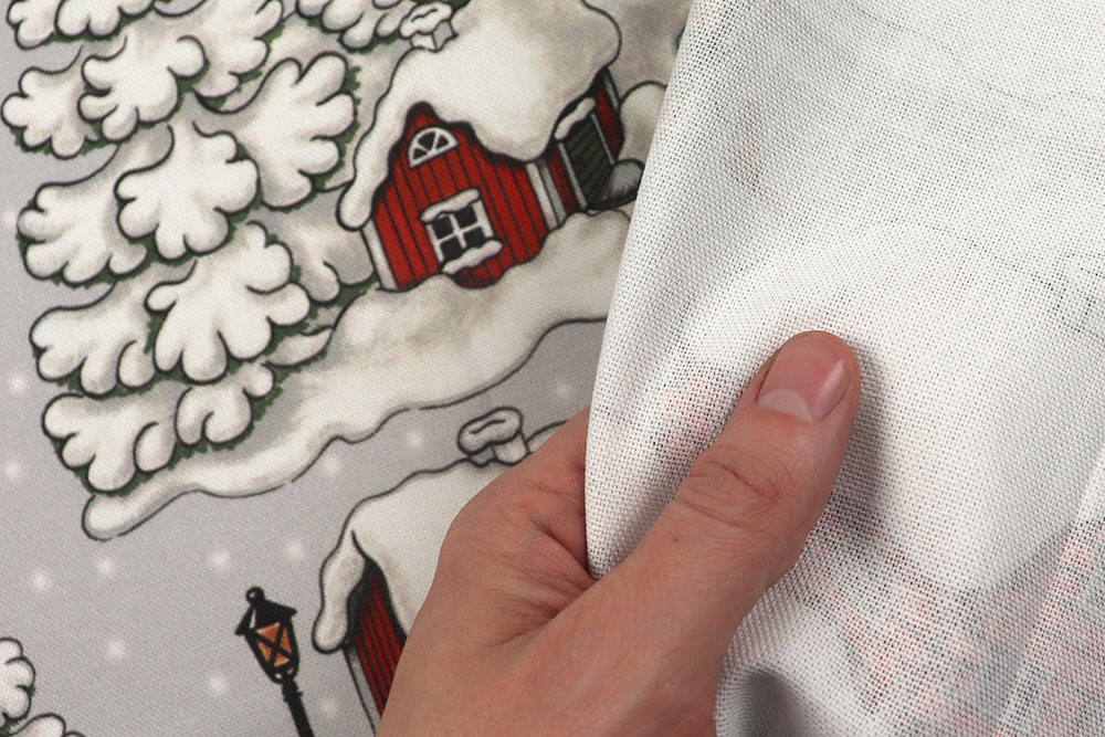 Dekostoff Premium Scandinavia - Verschneites Dorf