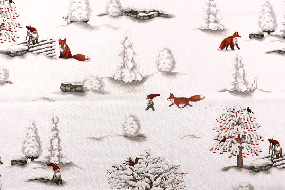 Dekostoff Premium Scandinavia - Fuchs und Wichtel