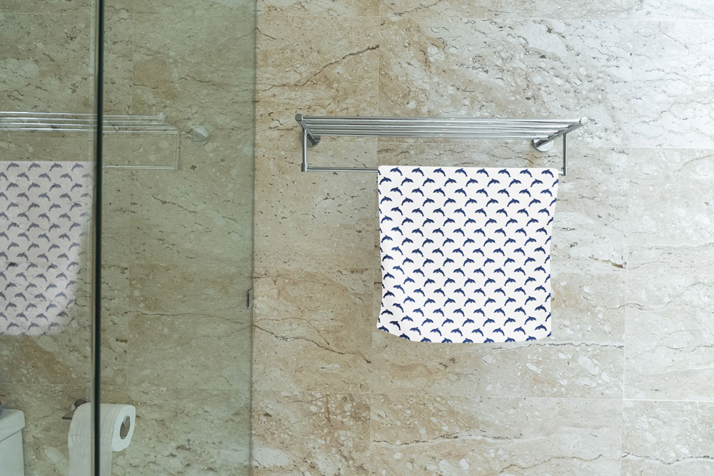 Frottee-Fleece - Marine-Welt Delfine