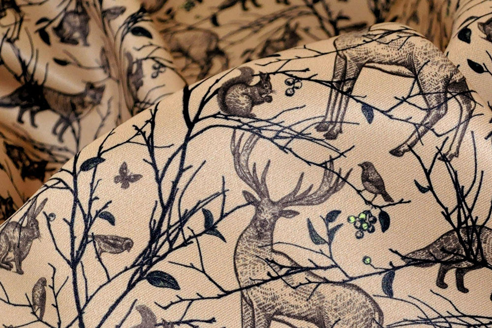 Blackout perm. schwer entflammbar - Heimische Waldtiere