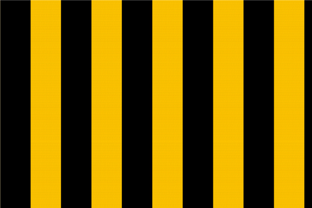 Satin - Blockstreifen - Schwarz/Gelb