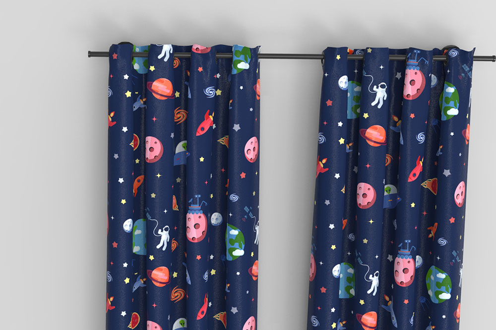 Blackout perm. schwer entflammbar - Flug durchs Weltall