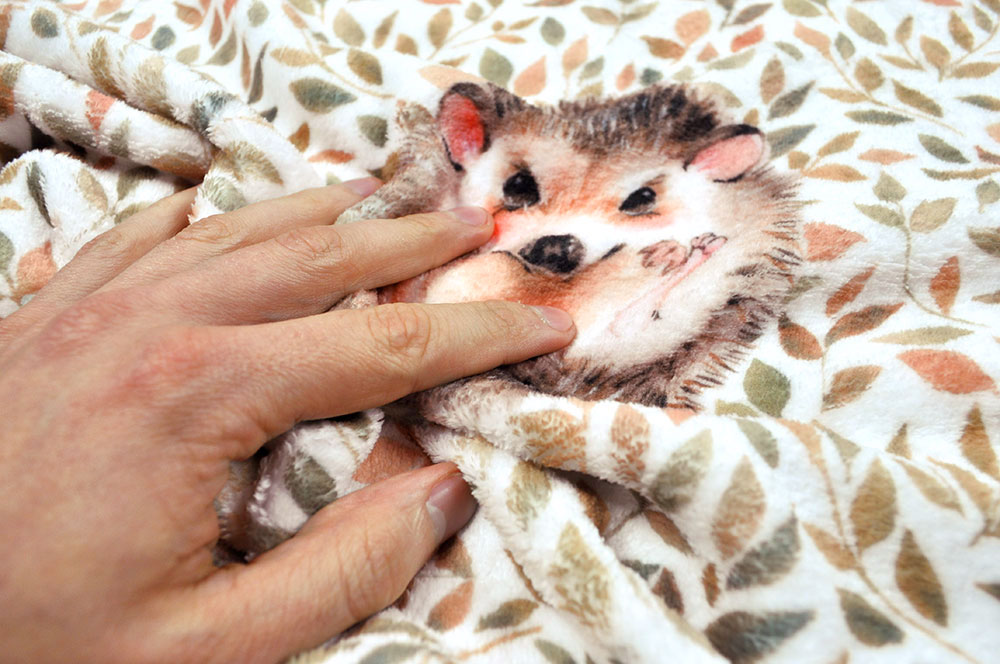 Wellness-Fleece - Igel im Herbst