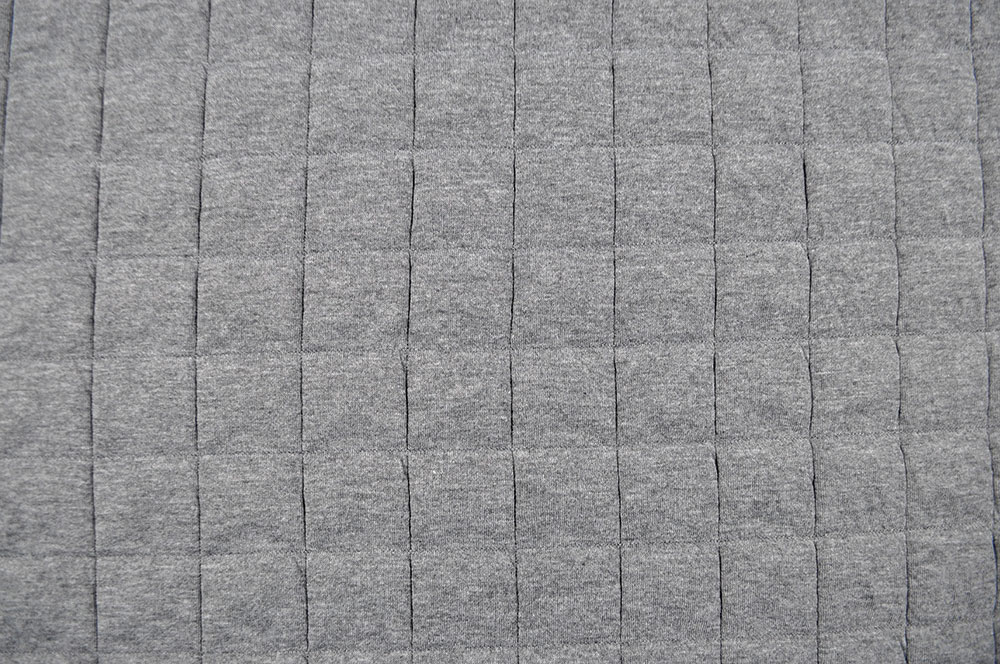 Jacquard-Steppstoff - Midi Squares - Grau