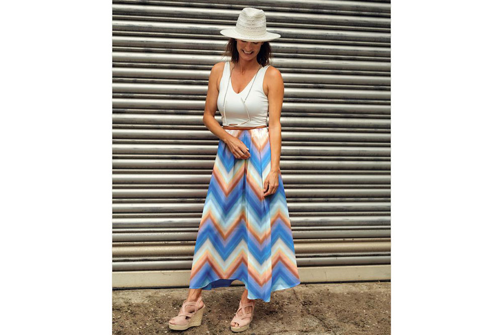 Chiffon Digitaldruck - Blue Makawi