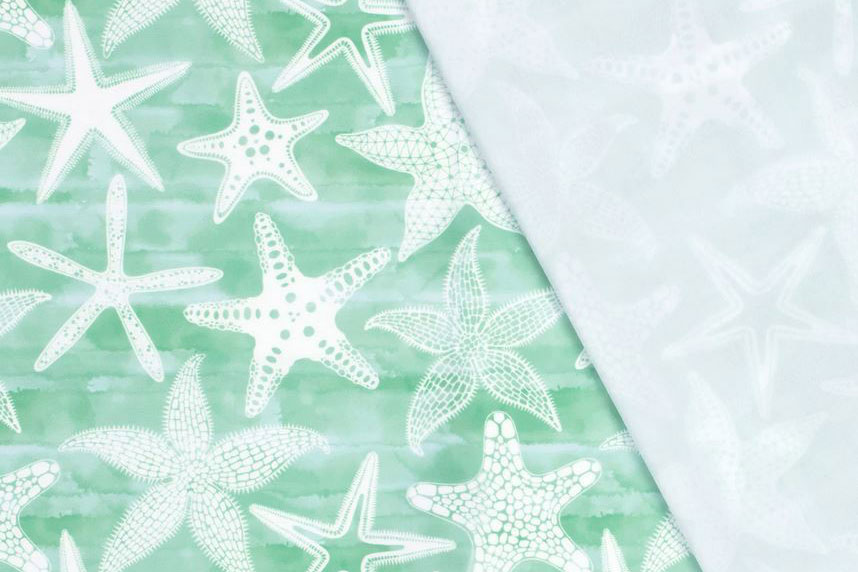 Badeanzugstoff Recycling - Seesterne