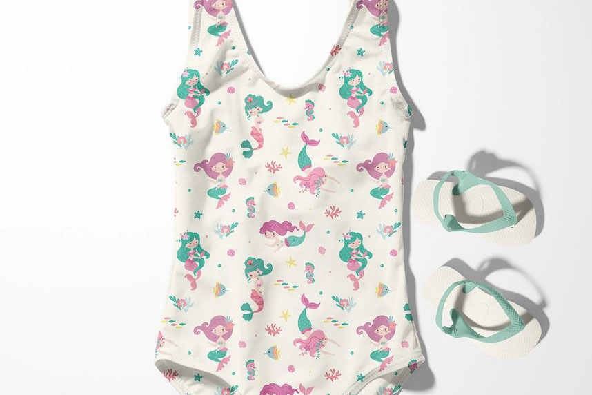 Badeanzugstoff Recycling - Meerjungfrau