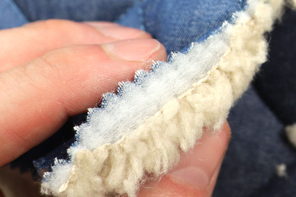 Jeans-Stepper mit Flausch-Rückseite