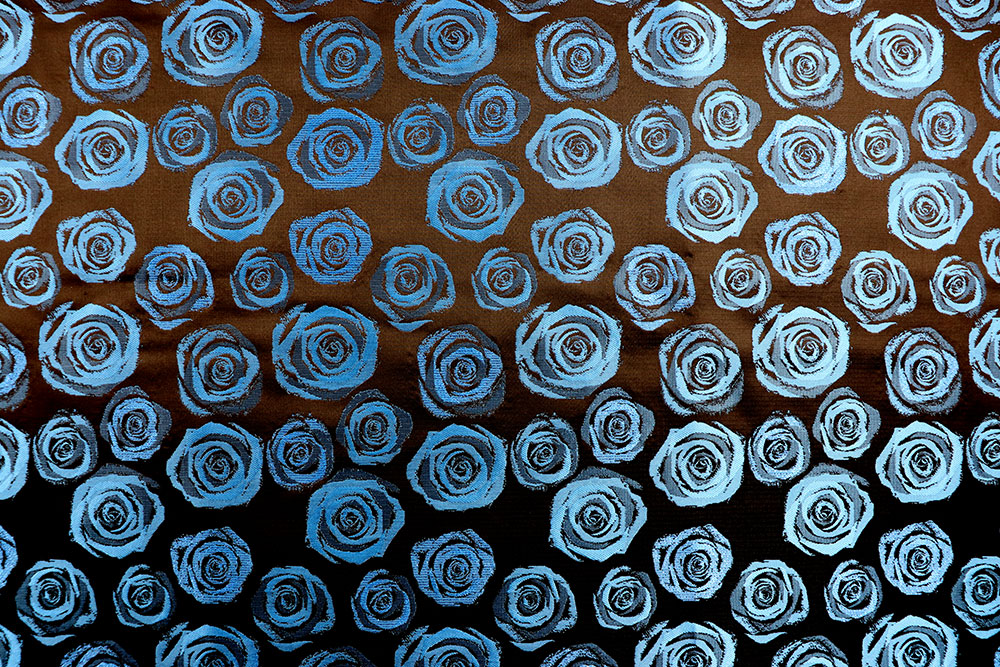 Premium-Taft - Glitter Blue Roses