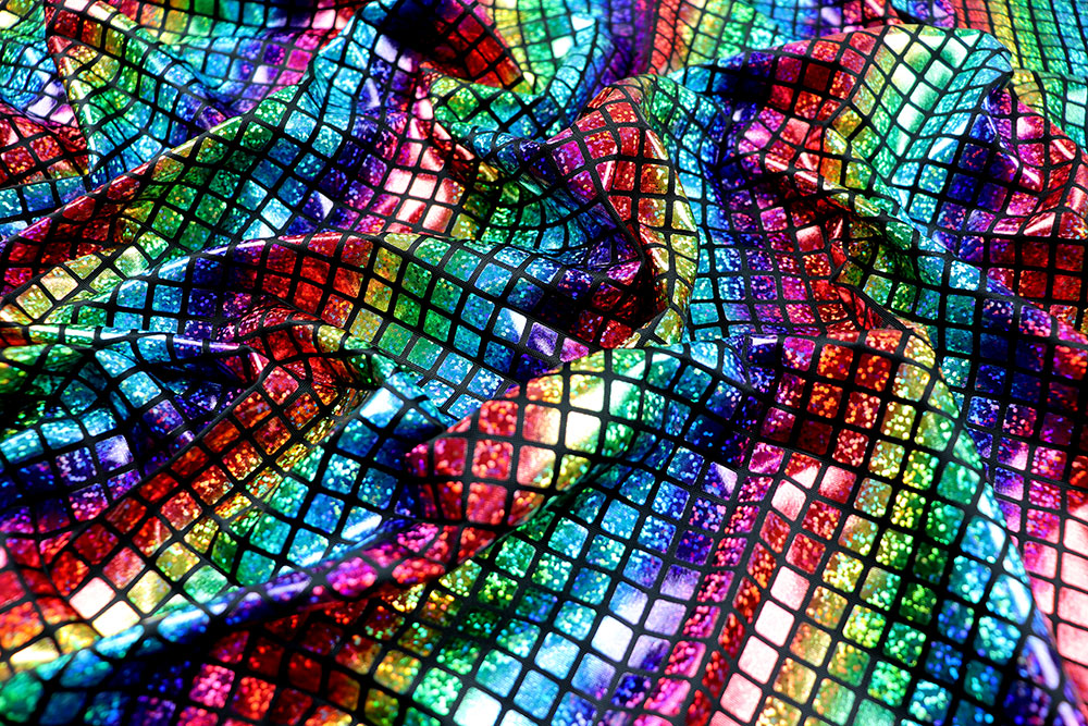 Tanzkleiderstoff - Rainbow-Karo