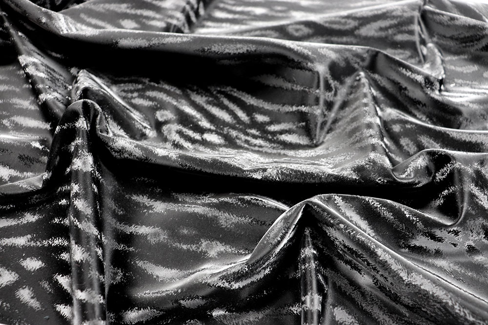 Stretch-Leder - Tiger - Schwarz