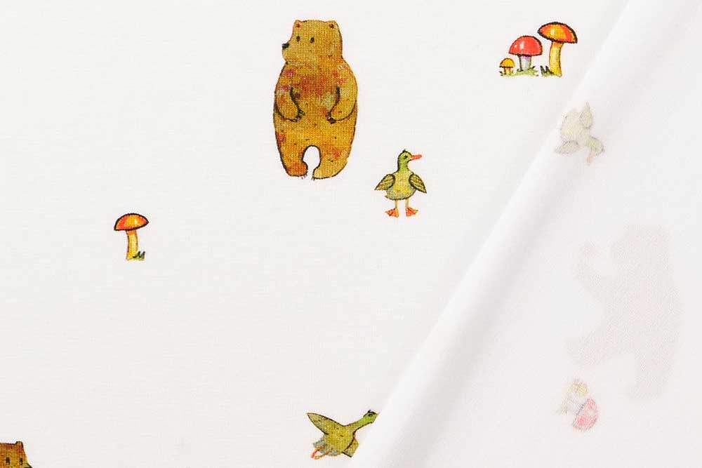 Baumwolljersey Digital - Bär und Ente