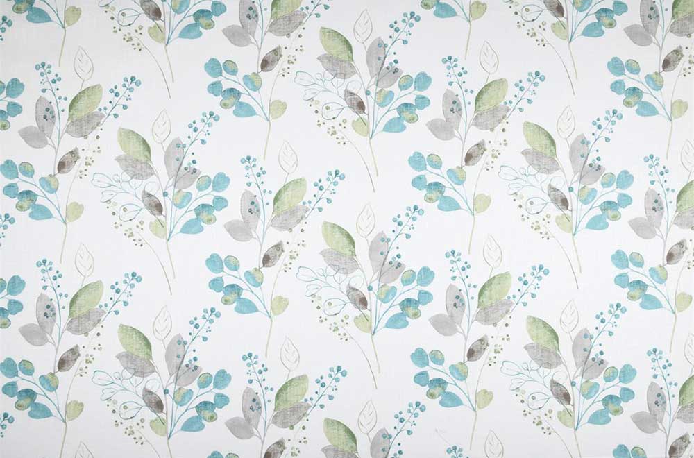 Ramie-Stoff - Eukalyptus - Blau