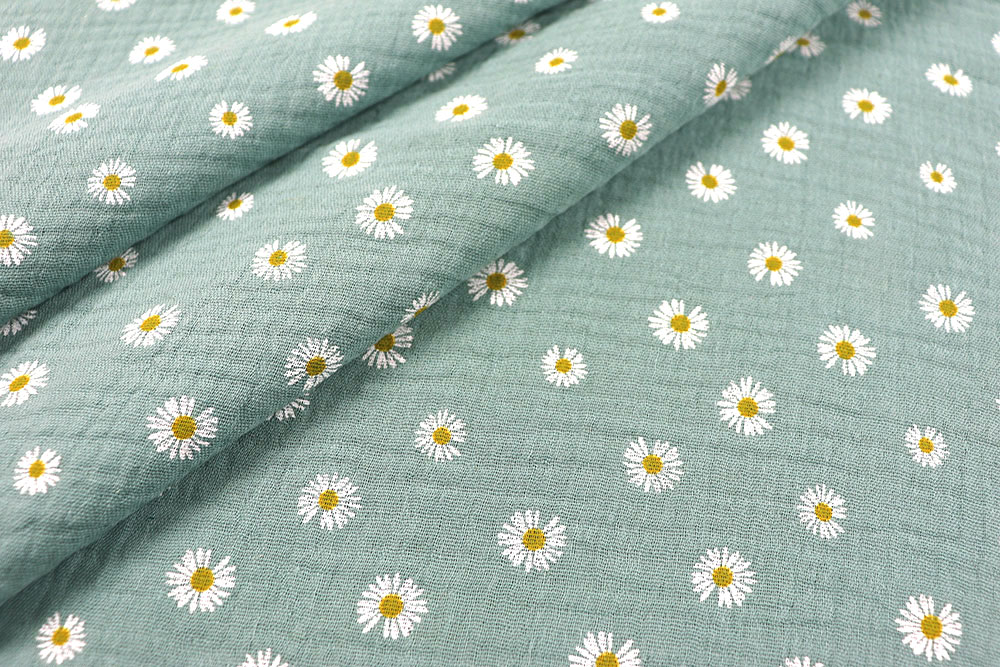 Musselin - Gänseblümchen - Mint