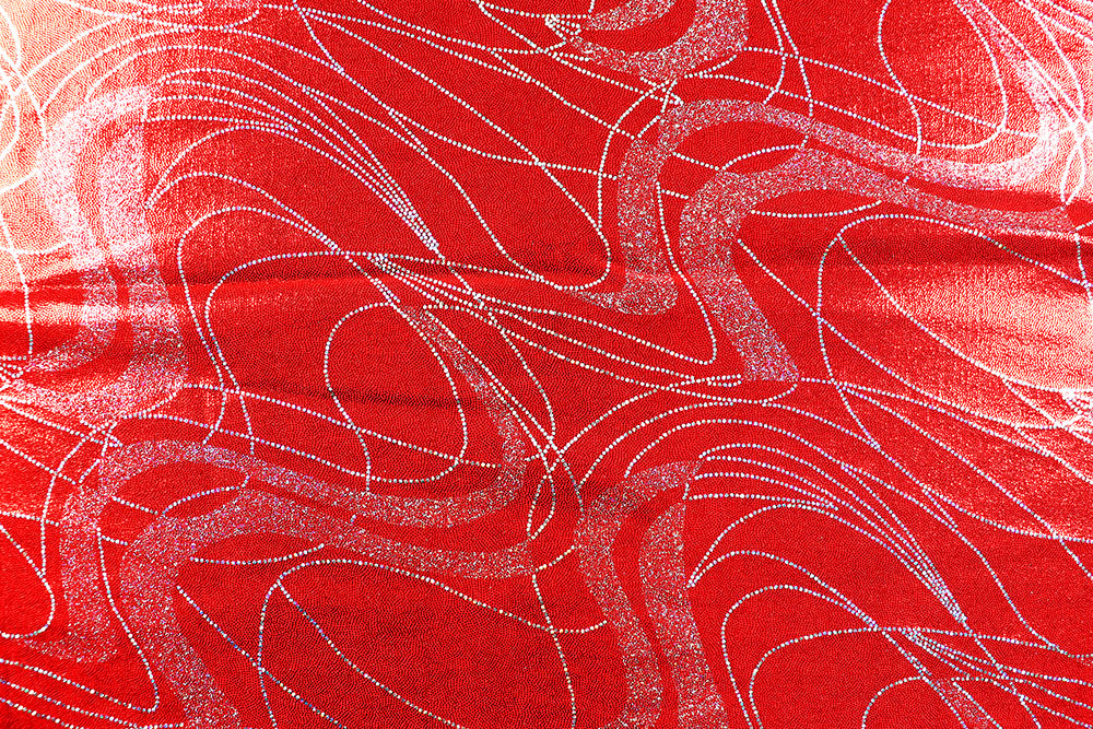 Lycra Tanzkleiderstoff - Nebula - Rot