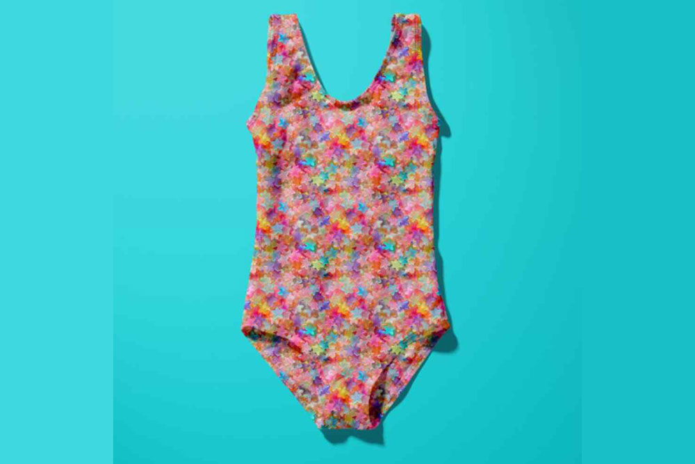 Badeanzugstoff - Gummisternchen